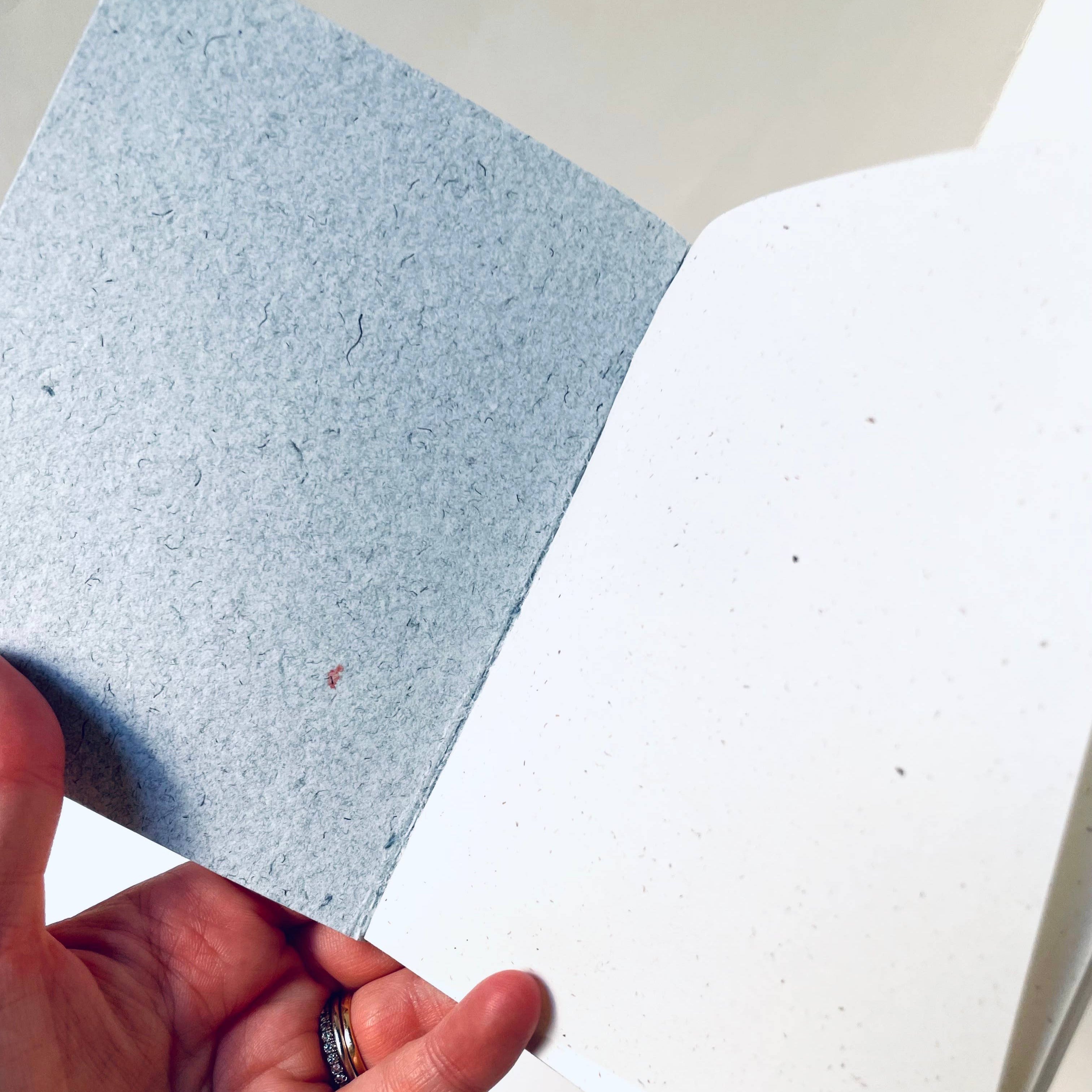 Mini Recycled Denim Confetti Notebook