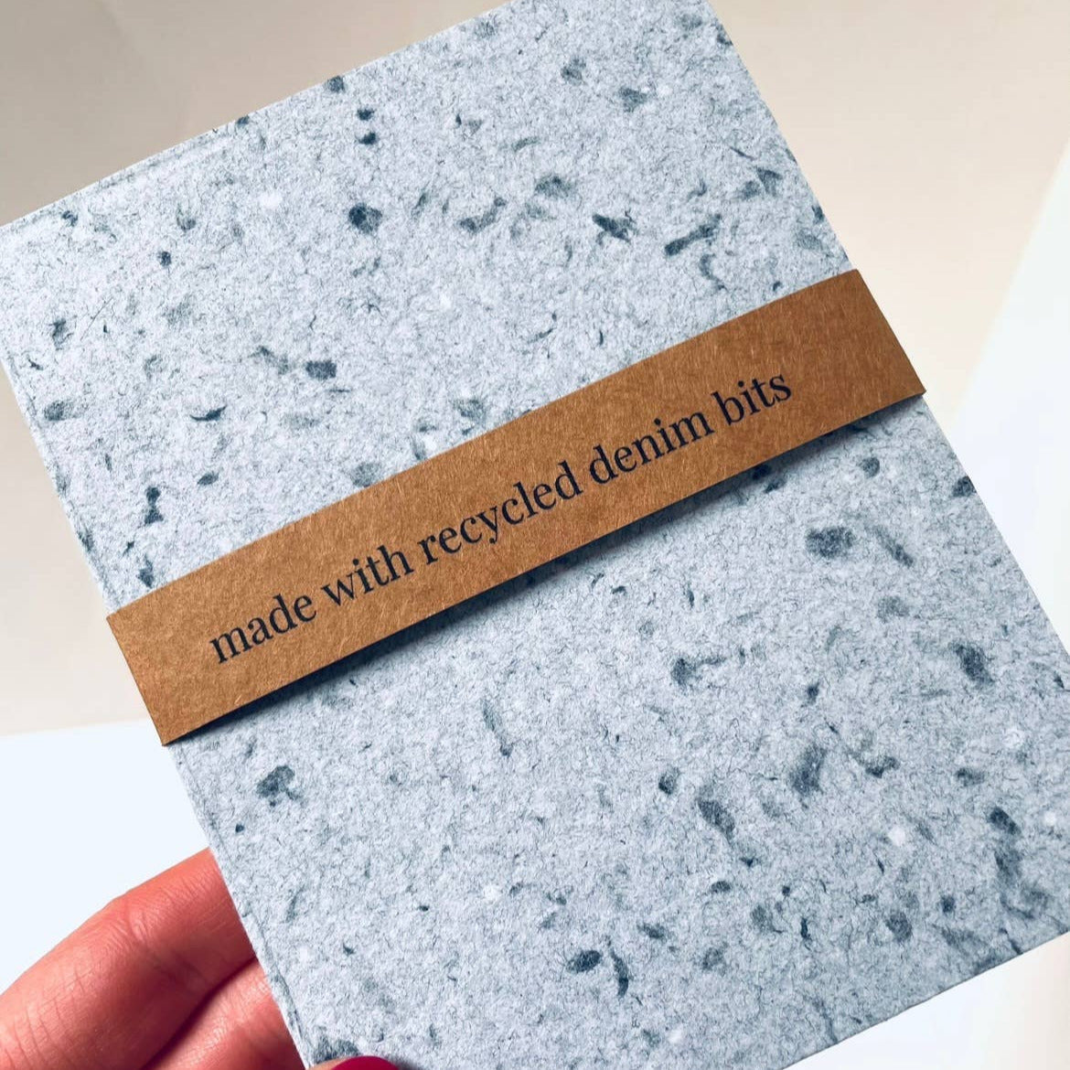 Mini Recycled Denim Confetti Notebook